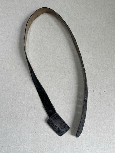 Belt Makers Leather Belt Size 38 Black Western Buckle USA Made  - Picture 2 of 13