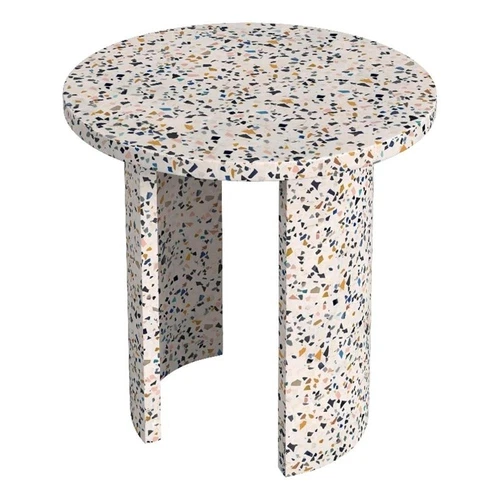 Butler Specialty Company Siesta Outdoor Terrazzo Side Table - White / Multicolor - Picture 1 of 6