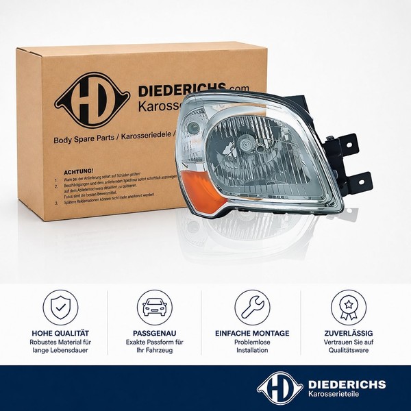 Hauptscheinwerfer Rechts Diederichs 6521980 FÜR Kia-image