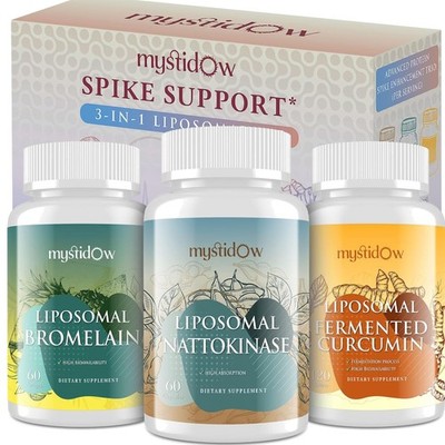 Support Trio | Liposomal Nattokinase 8000 FU 500mg, Bromelain 1150 mg & Ferme...