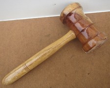 Vintage Wooden Mallet / Gavel - 13oz