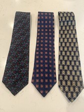 Lot / Bundle Of 3 Vintage Christian Dior Men's Silk Ties imported and USA