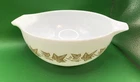 Vintage PYREX Cinderella Sandalwood Tan Leaves 2.5 QT Nesting Mixing Bowl #443