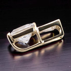VINTAGE ESTATE SOLID 14K YELLOW GOLD PRINCESS BAGUETTE CZ PENDANT #8115 — photo 3