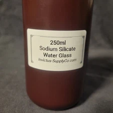 250ml Sodium Silicate Water Glass Concentrated 99%+ Purity Binder Adhesive
