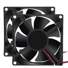 2Pcs 12V 3.14in 0.98in Fan 80mm x 80mm x 25mm Fan DC 12V 8025 Brushless