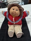 Cabbage Patch Kids Doll 17” Brown Hair, Red Zip Top, Tan Pants. Xander Roberts