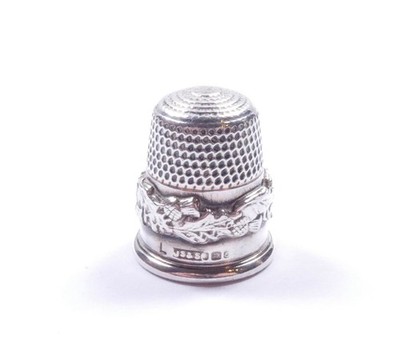 Vintage Fingerhut Scottish Thistle James Swan And Son 925 Sterling Silber 1979