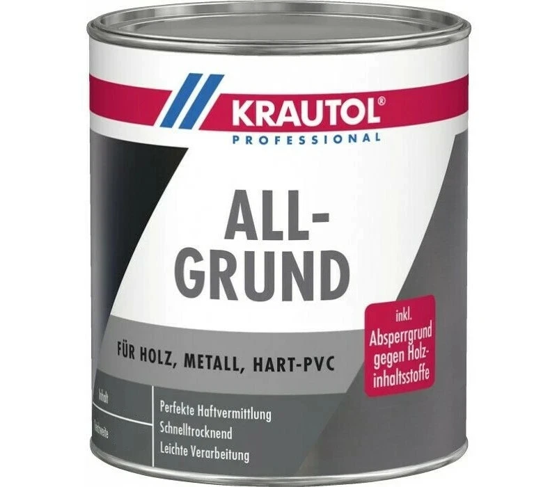 €14,00L 2,5 L Krautol Allgrund Universal Holz Zink Kupfer Alu Hart-PVC weiß
