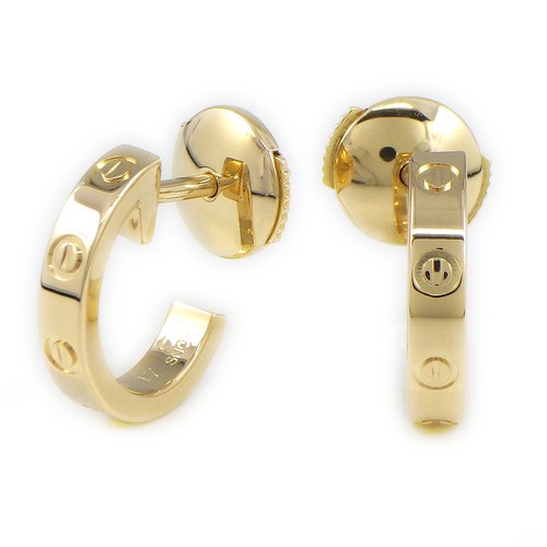 Cartier Pierced Earrings Love Hoop Small Model SM B8028800 750(18K) Yellow Gold