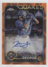 2024 Topps Pro Debut Chrome Orange Lava Refractor 17/25 Kendall George Auto 1g3e