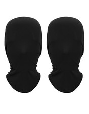 2 Pack Full Face Mask, Black Halloween Spandex Cosplay Hood Adult,