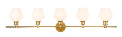 Elegant Lighting LD2325 Gene 5 Light 47''W Vanity Light - Brass