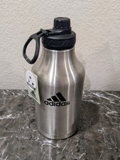 HUGE Brand New 2 Liter Adidas Stainless Steel Metal Water Bottle 2L Screw Cap