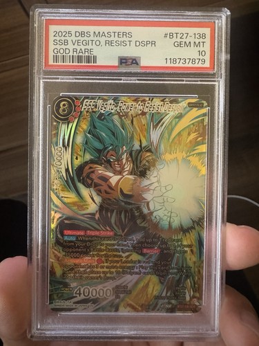 Bandai 2025 SSB Vegito Resist Despair BT27-138 God Rare Graded