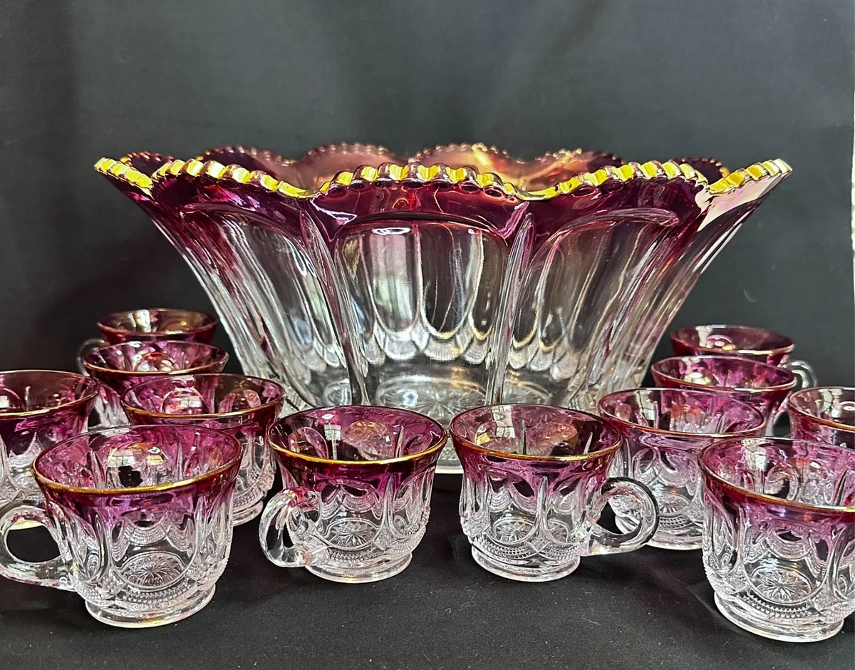 Punch Bowl Set In Jeannette 40s, 50s, 60s Glassware for sale | eBay