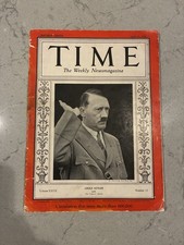 Time Magazine Adolf Hitler April 13th, 1936 Cover Mostly Detached