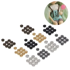 100pcs 5mm Mini Snap Buttons Fasteners 5 Colors Rust Prevention Light Weight