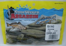 Bass Assassin SSA25398 4" Sea Shad 10 Pk Copper Juice