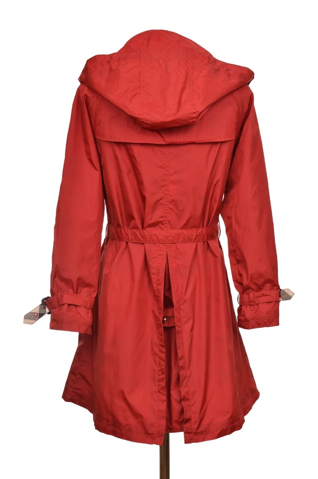 Gabardina Burberry roja de nailon con forro a cuadros Nova B16321 talla 12Y/152 cm Foto 4 de 4