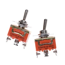 1Pcs 250V 15A ON-OFF-ON 3 Terminals Orange SPDT Locking Toggle Switch_guJ Pwt1