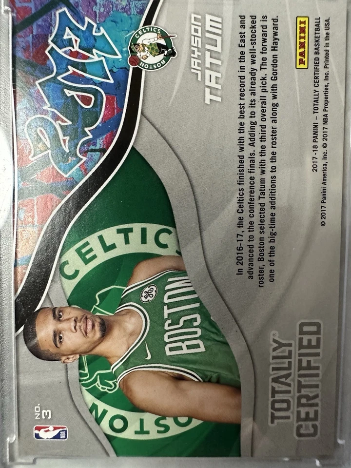 2017-18 Panini Totally Certified - 2017 Jayson Tatum #3 (RC) - Image 3 of 3