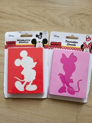 Stencil Disney Mickey Mouse Minnie Mouse neu Kinder Basteln Karte