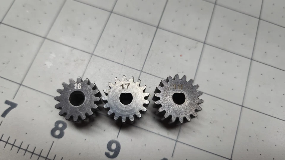 Arrma Pinion Gear Set 16T 17T 18T Mod 1 - Nero Talion Senton Kraton Typhon - Image 2 of 4