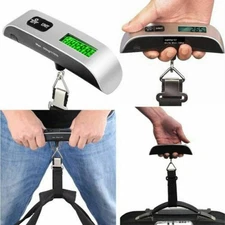 Digital Luggage Scale with Temperature 110LB/50kg Hanging Travel Scale Backlight
