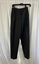 Vintage Giorgio Armani Le Collezioni Wool Trousers Gray Pleated Pants, Sz US 25