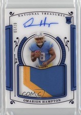 2025 Panini National Treasures Rookie Blue 7/10 Omarion Hampton Auto 17uv