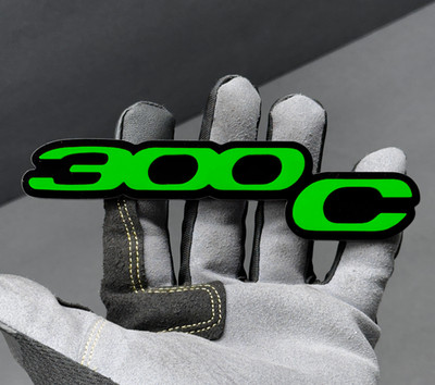 2PC(pair)300C Emblem Fender Badges Green on Black Aggressive Custom Design