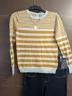 SIZE S MARKET SPRUCE Yellow & White Stripe Sweater INVPV4361 — photo 1