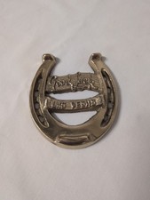 Vintage Good Luck Las Vegas Metal Horseshoe Souvenir Paperweight