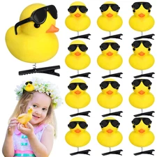 12 Pcs Duck Hair Clips Cute Festival Rave Sprouts Yellow Duck Hairpin Kawaii Car