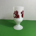 Cute vintage  The Year of the Cat Drinking Milk Glass Hot Toddy Mug Paw