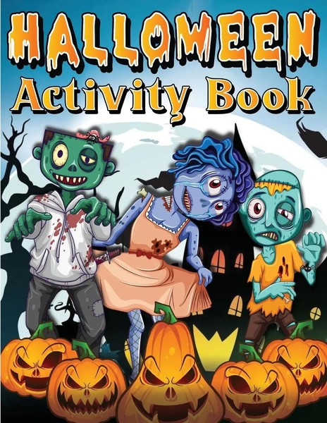 Halloween Activity Book For Kids Ages 4-8 6-8 Art Books Taschenbuch Englisch-image