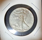 1946, Walking Liberty, 90% Silver Half Dollar, 50c, Fine Condition