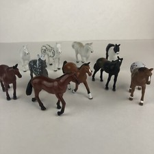 Vintage 1988 Funrise Hard Rubber Plastic Horse Figures Lot of 10
