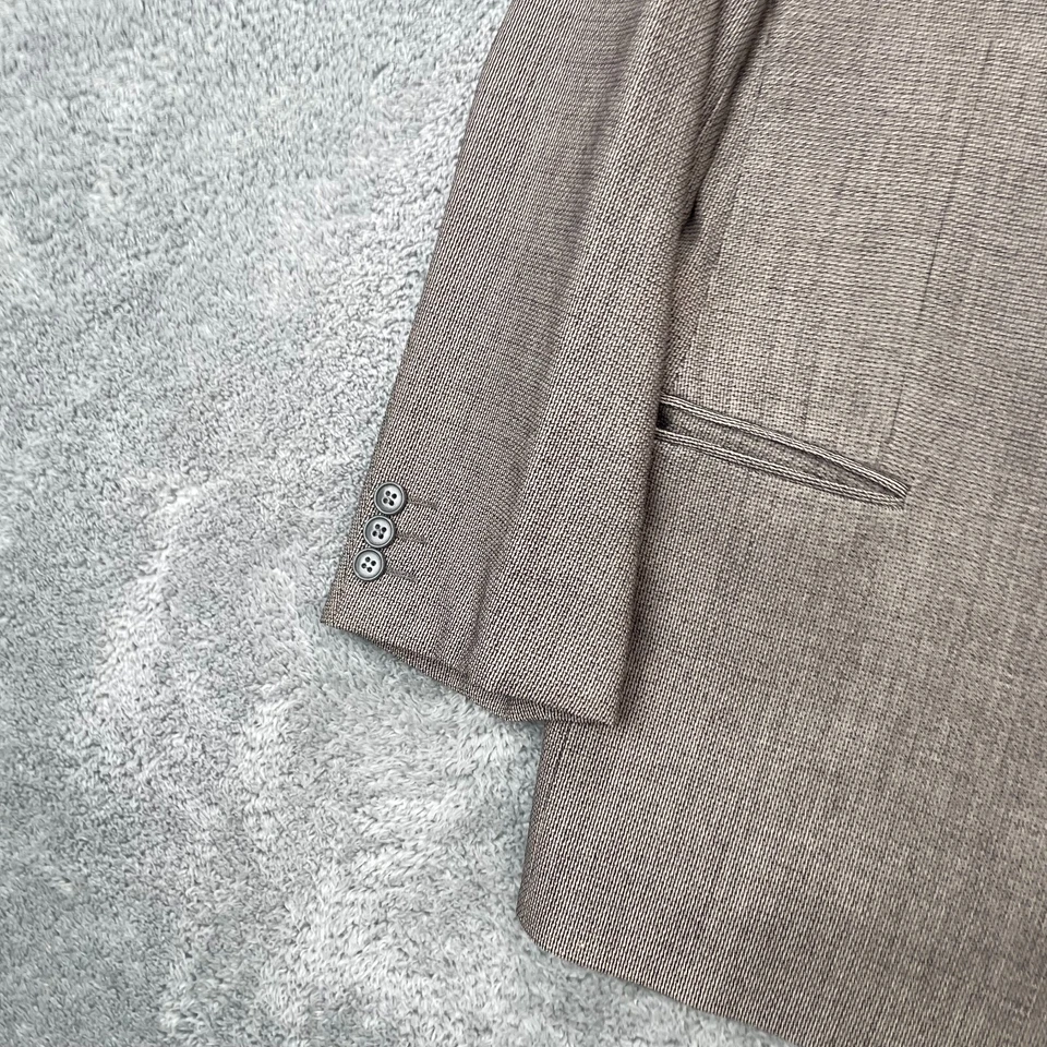 Chaqueta de Colección Armani Para Hombres L 44 Gris Blazer Abrigo Lana Muesca Solapa Sencillo Pecho Foto 3 de 4