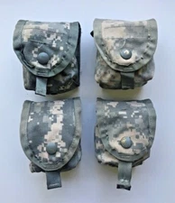 Lot (4) Military Issued US Army Single Pouch, ACU Digital MOLLE II 