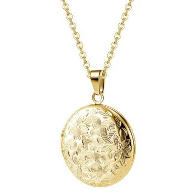TOFBS Collier Photo Rond Femme Homme Médaillon Pendentif Médaille Gravure Personnal...
