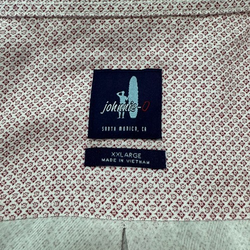 Johnnie-O Dress Shirt XXL Long Sleeve Button Up Geometric Pattern Pink Work - Picture 2 of 11
