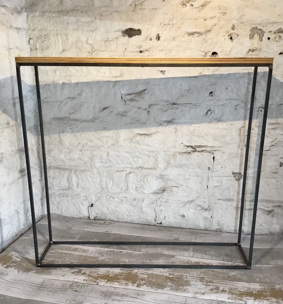 Industrial Style Minimal Narrow Console Hall Table Modern Display
