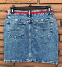 Women's Tommy Hilfiger Size 10 Blue Denim JEAN Skirt  Excellent Cond.