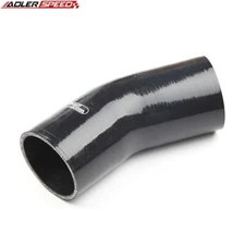 US SHIP 3" inch ID 30 Degree Turbo Silicone Hose Elbow Coupler Pipe Black 4-Ply