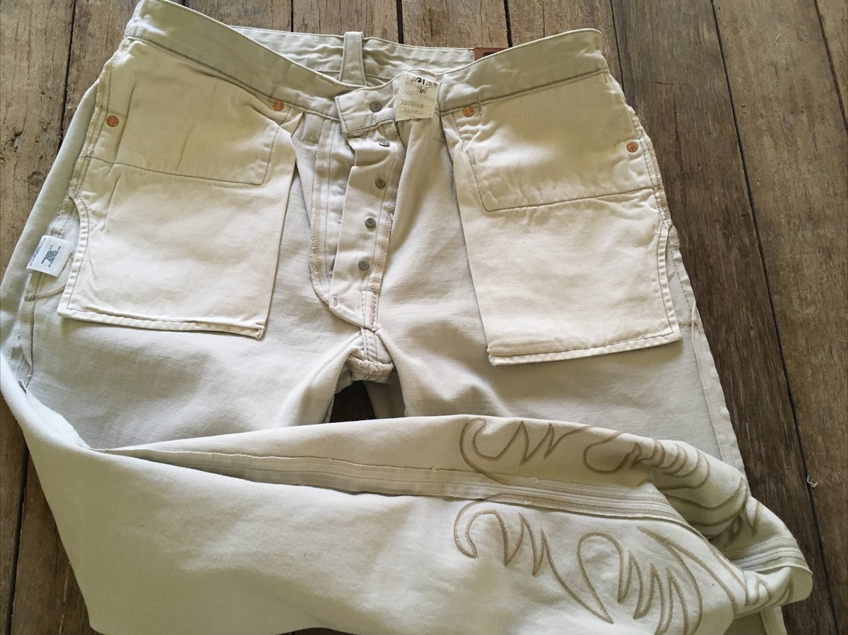 【美品】RRL ベージュ SLIM BOOTCUT デニム W34×32 RRL DOUBLE RL Slim bootcut 36/32 New bandit sateen fame