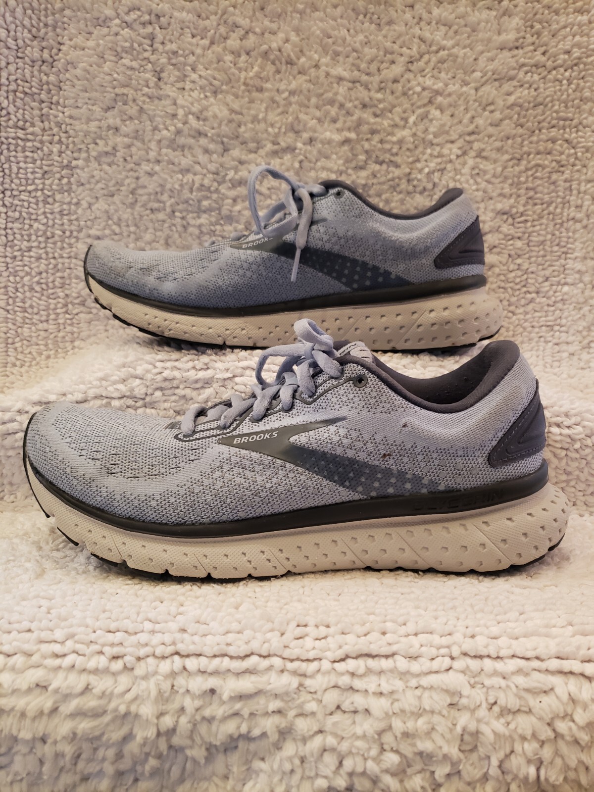 Brooks Glycerine Womens 8 Trail Running Blue Athletic Shoes Sneakers eBay