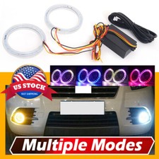 2x Rgb 80mm Led Light Guide Angel Eyes Halo Rings For Car Headlight Retrofit 2x Rgb 80mm Led Light Guide Angel Eyes Halo Rings For Car Headlight Retrofit