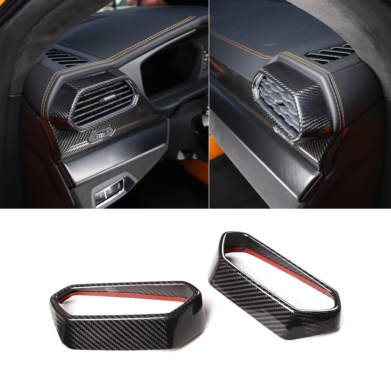 Dry Carbon Fiber Side Air Outlet Vent Cover Trim For LAMBORGHINI URUS 2018-2021
